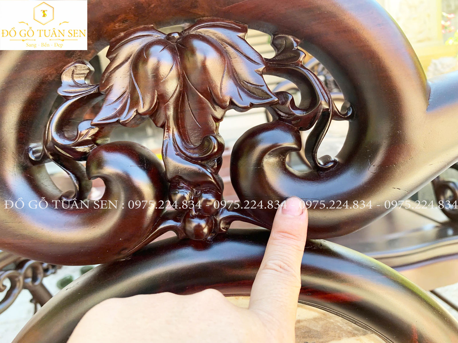 Mua bộ ghế guột gỗ trắc của đồ gỗ Tuân Sen 